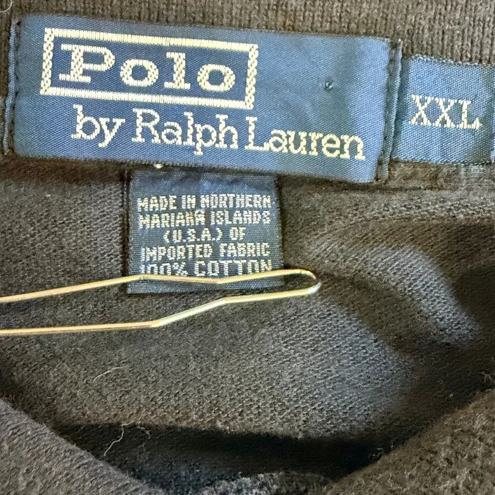 Polo Ralph Lauren Polo Shirt Mens XXL Black Pique Cotton Short Sleeve Pony Golf